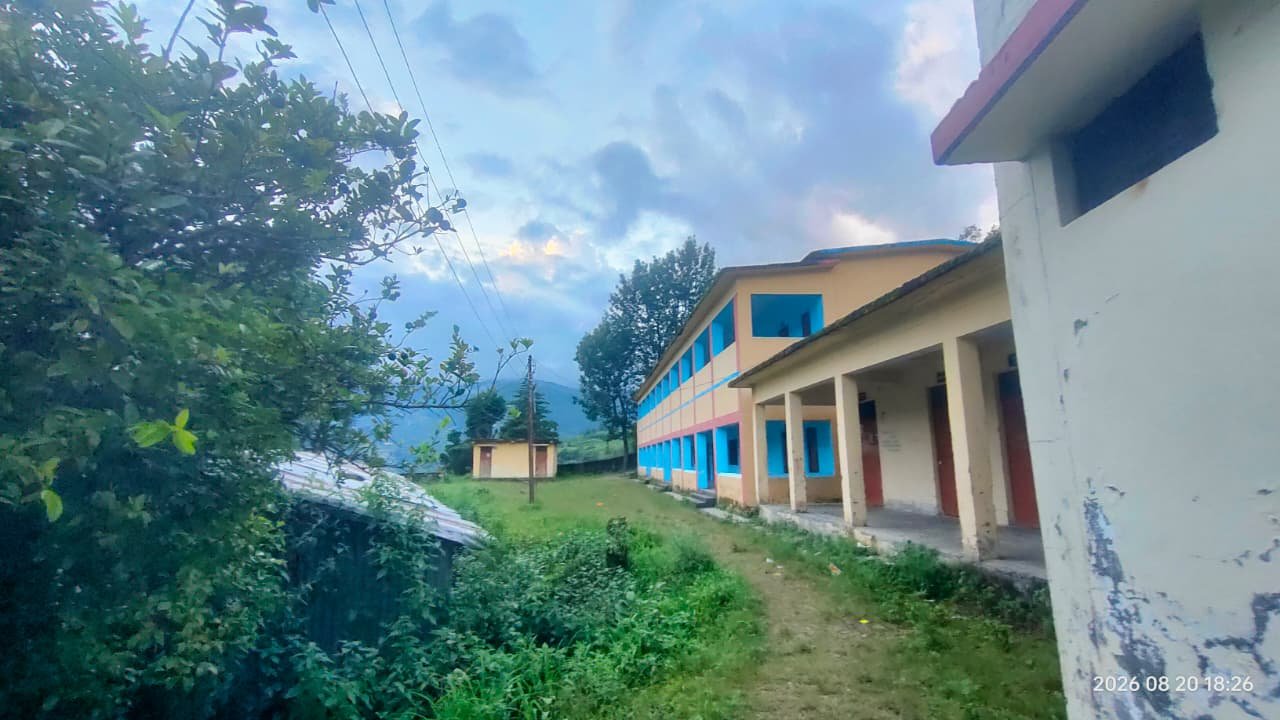The classroom block and veranda